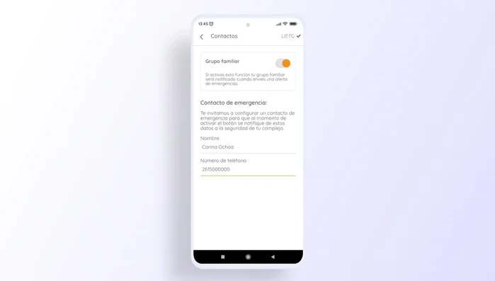 Guardar los cambios tocando 'Listo'.