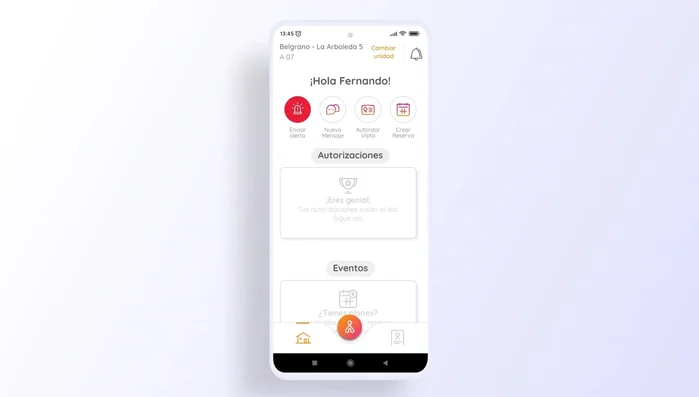 Confirmar la solicitud tocando el botón nuevamente.