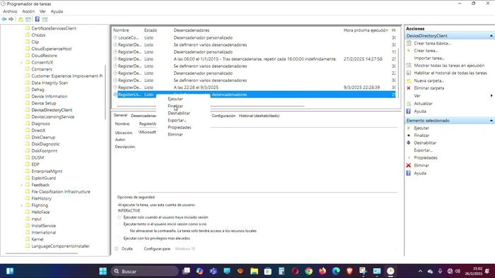 Confirmar haciendo clic en "Sí"