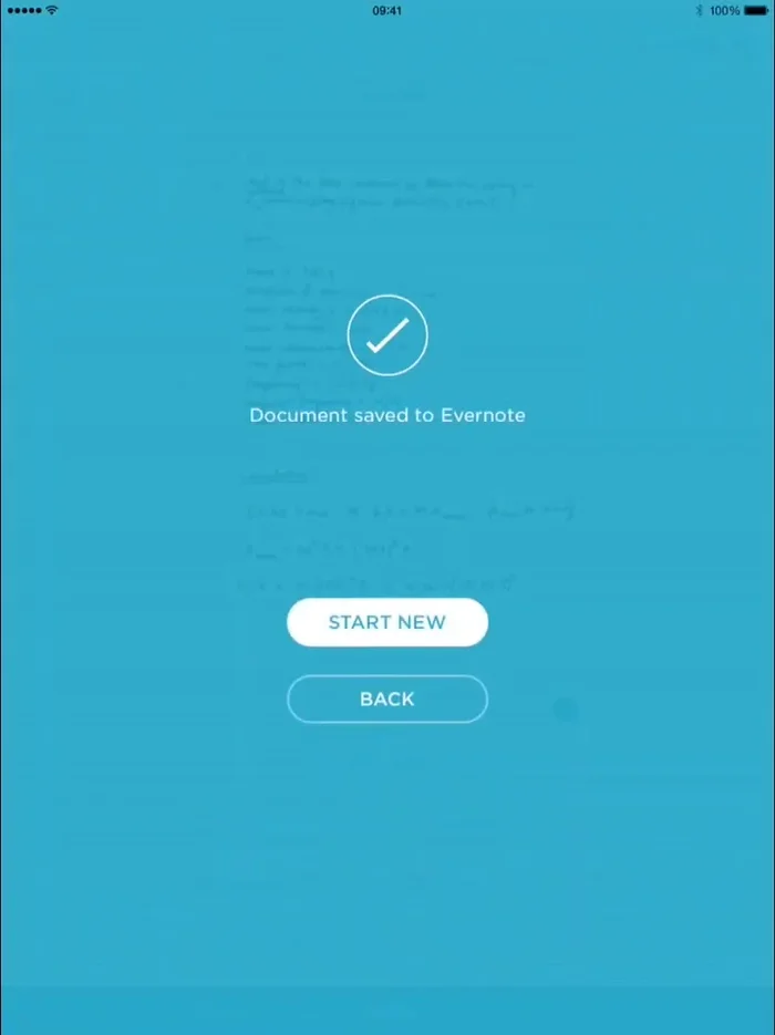 Presiona 'Exportar' para guardar el escaneo en otras aplicaciones como Dropbox o el carrete de tu cámara.