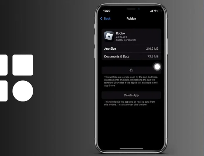 Pulsa el botón azul para reiniciar la aplicación Roblox.