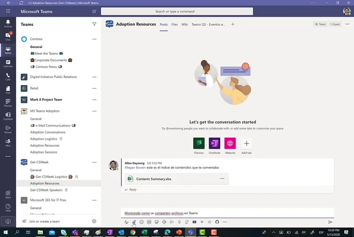 Haz clic en el icono de adjuntar.