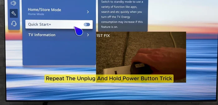 Repite el truco de desenchufar y mantener presionado el botón de encendido (como en la solución anterior).