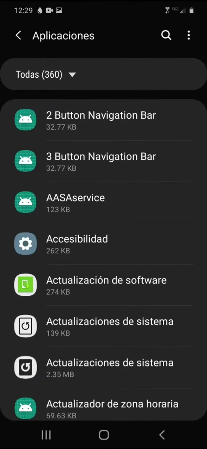 Entrar en 'Aplicaciones del sistema'.