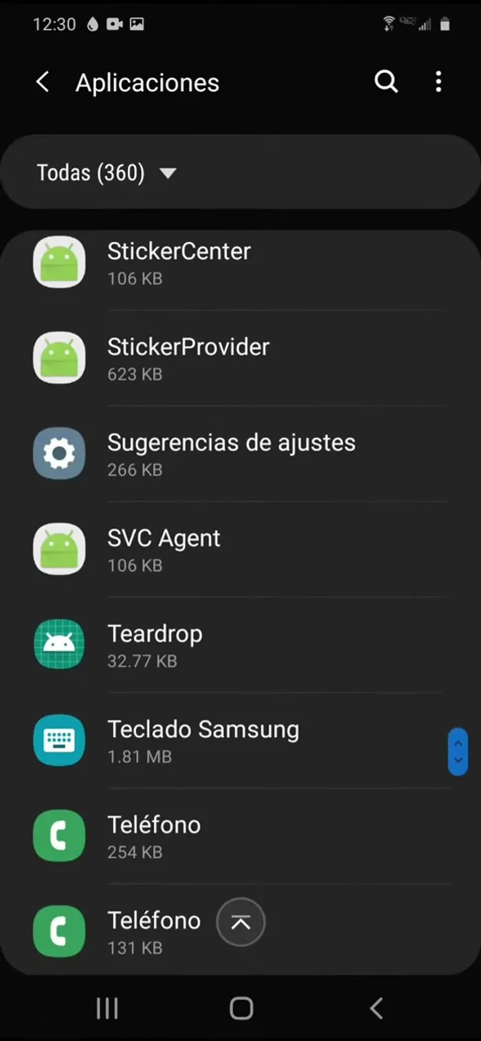 Eliminar la caché de 'Sistema Android'.