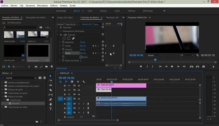 Ajustar la duración de la segunda capa de ajuste a 8 segundos en la línea de tiempo.