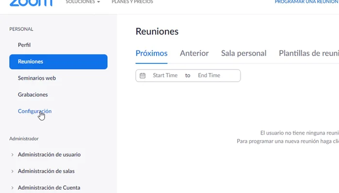 Activar la opción 'Sala para grupos'.
