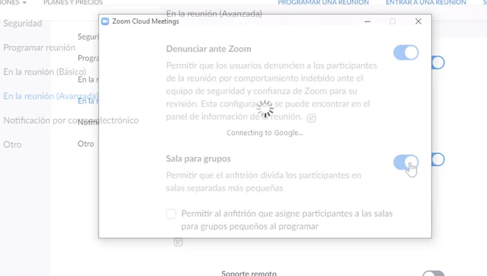 Elegir cómo asignar participantes: automático (aleatorio), manual (elección propia del profesor), o que los estudiantes elijan.