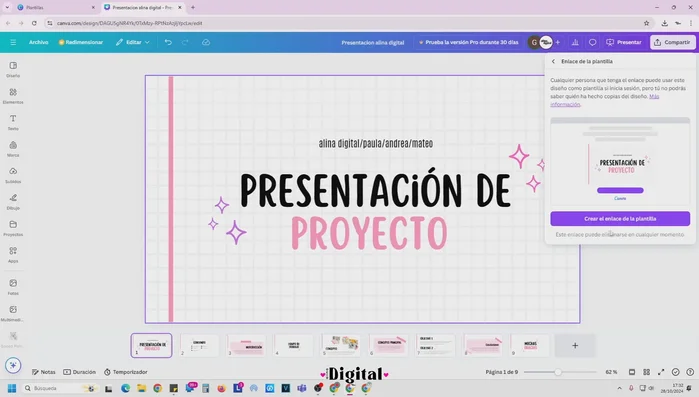 Copiar y enviar el enlace a los usuarios.