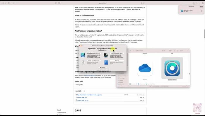 Abrir OpenCore Legacy Patcher y pulsar en 'Build and Install OpenCore'.