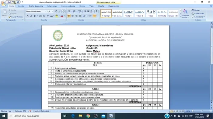 Hacer clic en 'Entregar la asignación'.