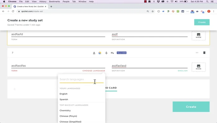 Una vez completado, haz clic en "Crear".