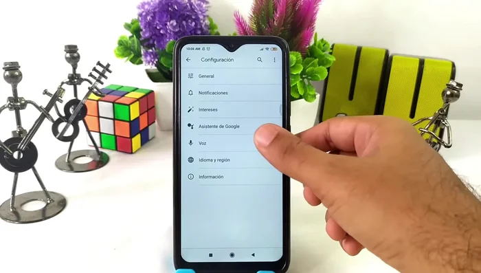 Ir a la sección 'Voz'.