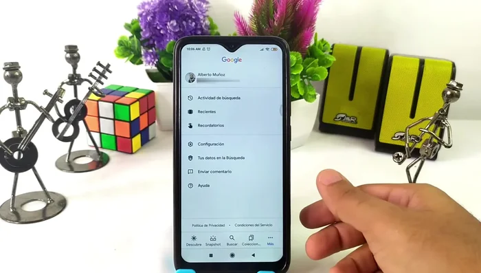 Ir a la sección 'Voz'.