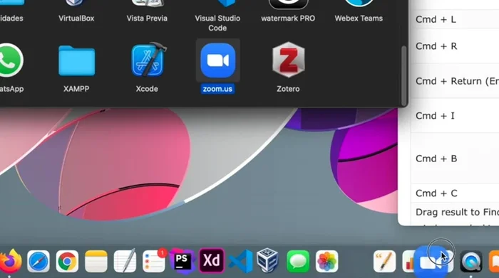 Soltar el icono en la posición deseada en el Dock.