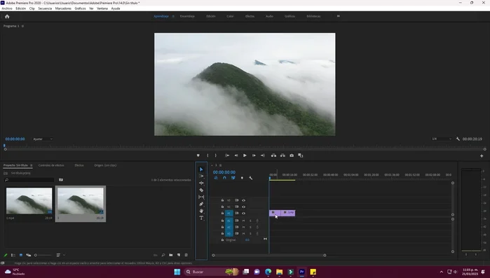 Agrega un vídeo a tu secuencia en Premiere Pro.