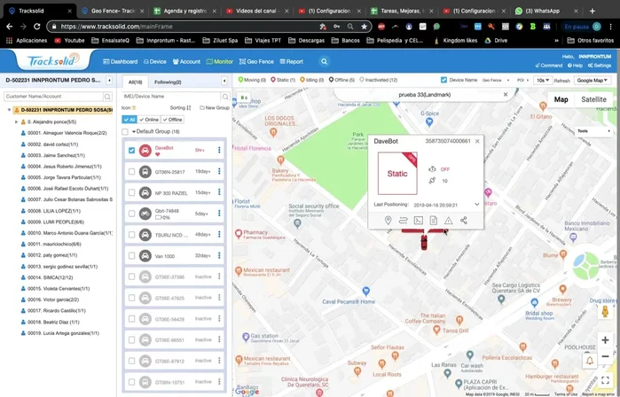 Visualizar las alertas recibidas (velocidad, geocercas, vibración, desplazamiento, etc.). Configurar las alertas que deseas recibir.