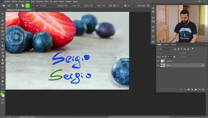 Herramienta Dedo: Desplaza píxeles para mezclar colores.