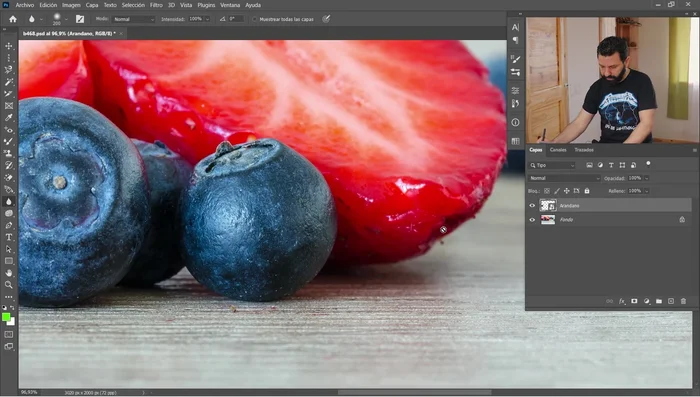 Herramienta Dedo: Desplaza píxeles para mezclar colores.