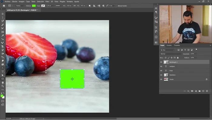 Herramientas Forma (Rectángulo, Elipse, Polígono, Línea, Forma Personalizada): Crea formas vectoriales.