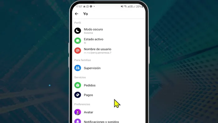 Desliza hacia abajo y busca la opción 'Privacidad y seguridad'.