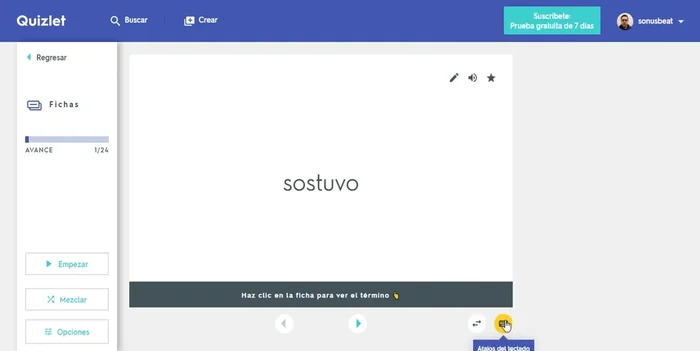 Revisar las palabras marcadas con estrella al final de la sesión de aprendizaje.