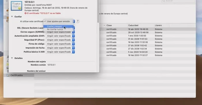Cerrar la ventana e introducir la contraseña de usuario para confirmar.