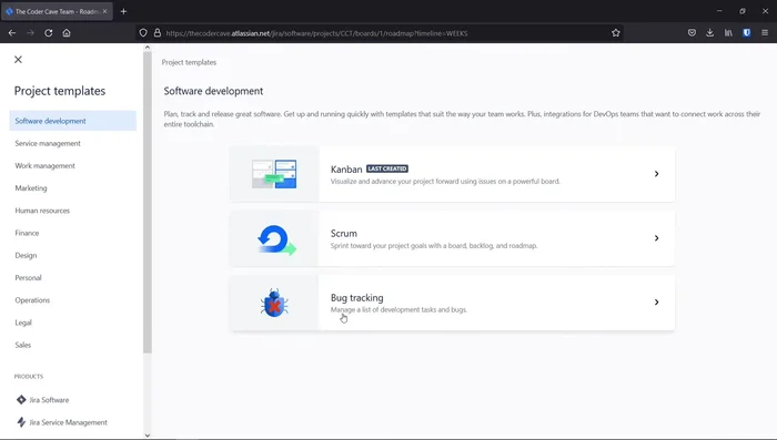 Crear un proyecto de tipo 'Scrum' para aprovechar las funcionalidades específicas de esta metodología (Backlog, Sprints).