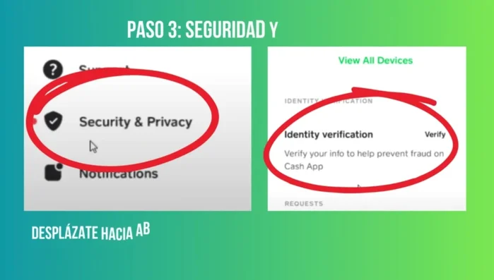 Desplázate hacia abajo hasta encontrar la opción 'Seguridad y privacidad'.