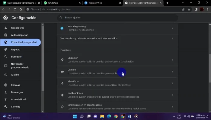 Marcar la opción "Los sitios pueden enviar ventanas emergentes y usar redirecciones".