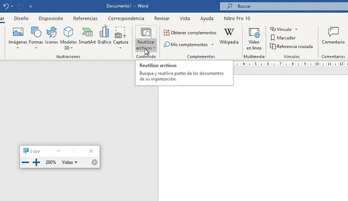 Localiza el grupo 'Complementos' y haz clic en 'Obtener Complementos'.