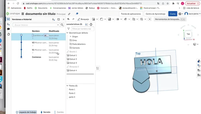 Trabajar en la nueva rama o versión, haciendo modificaciones independientes de las versiones previas.
