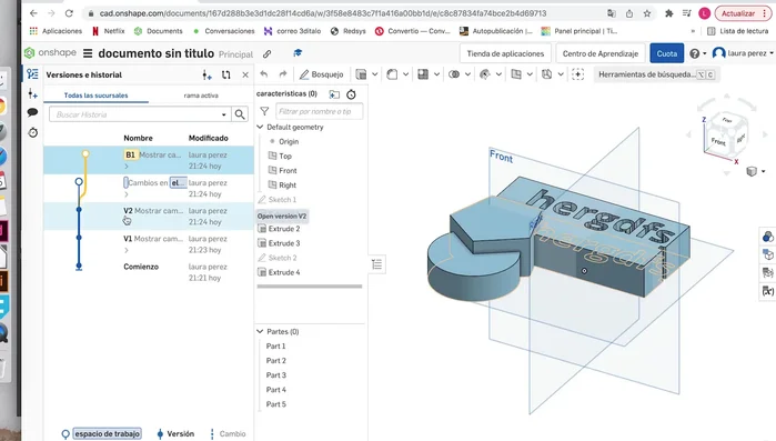 Repetir los pasos 5, 6 y 7 para crear tantas versiones y ramas como sean necesarias.