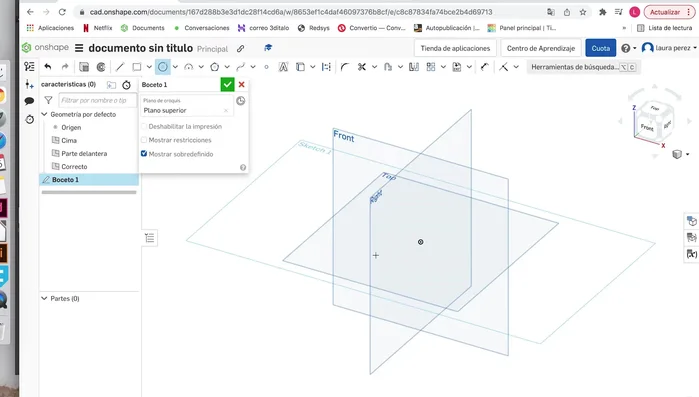 Realizar un bosquejo inicial del diseño.