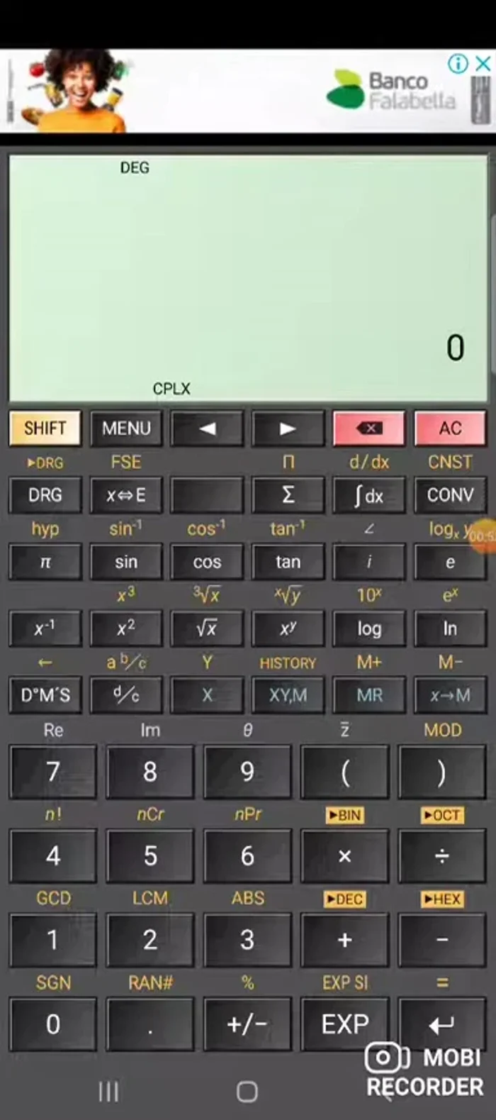 Calcular la función inversa (ej: arcoseno de 0.5). Usar la tecla amarilla 'shift' (arriba a la izquierda), luego presionar 'sin⁻¹', ingresar el valor (0.5) y presionar igual (=).