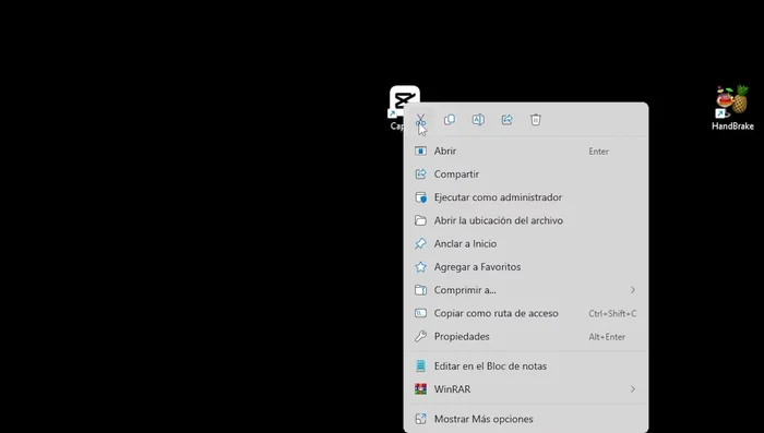 Agregar la aplicación Catcut (copiar ruta del acceso directo, examinar y pegar la ruta)