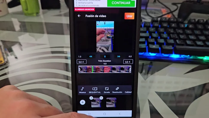 Cambiar el orden de los vídeos si es necesario.
