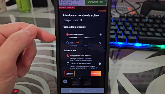 Permitir que la aplicación trabaje en segundo plano.