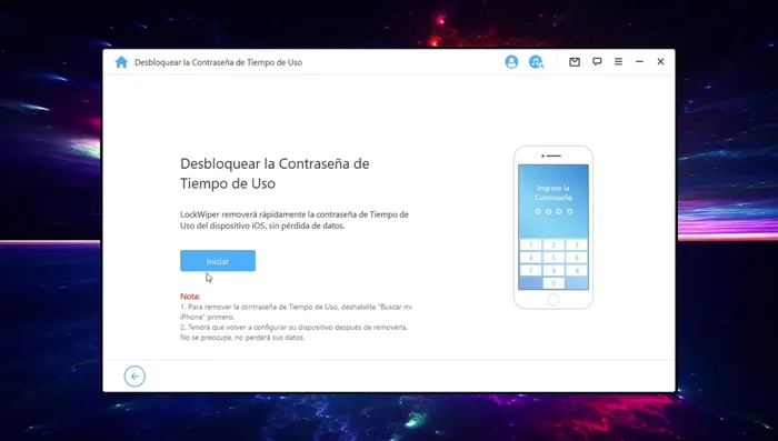 Dar clic en 'Iniciar'.