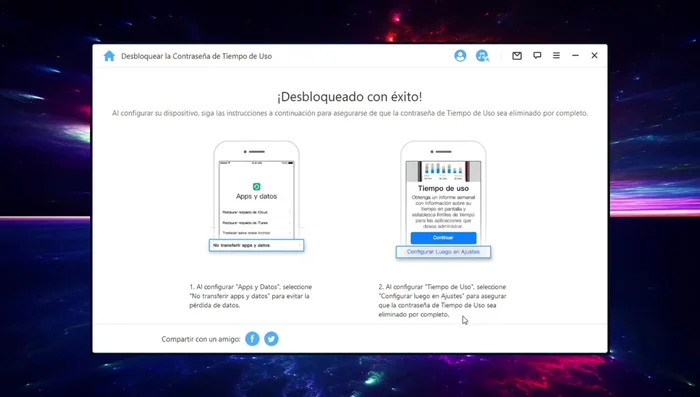 Realizar la configuración inicial del dispositivo después de que el proceso termine.