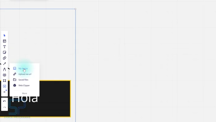 Subir recursos: Agrega tus propios archivos (imágenes, documentos) o enlaces a páginas web y videos de YouTube desde tu dispositivo o servicios en la nube como Google Drive o Dropbox.