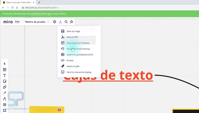 Exportar el contenido: Guarda tu trabajo como imagen, PDF, o hoja de cálculo.