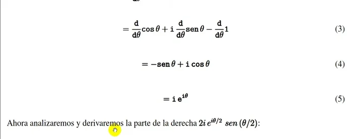 Derivar la expresión resultante con respecto a θ. Utilizar reglas de derivación y simplificaciones trigonométricas (identidades).