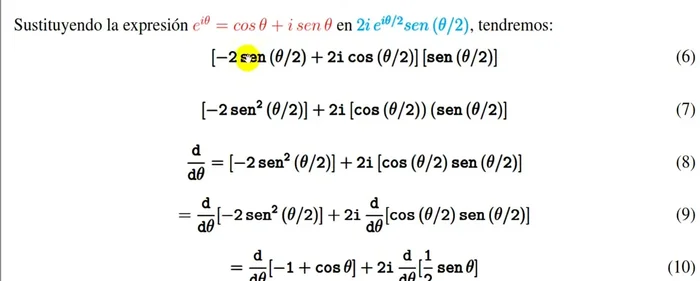 Derivar la expresión resultante con respecto a θ. Utilizar reglas de derivación y simplificaciones trigonométricas (identidades).