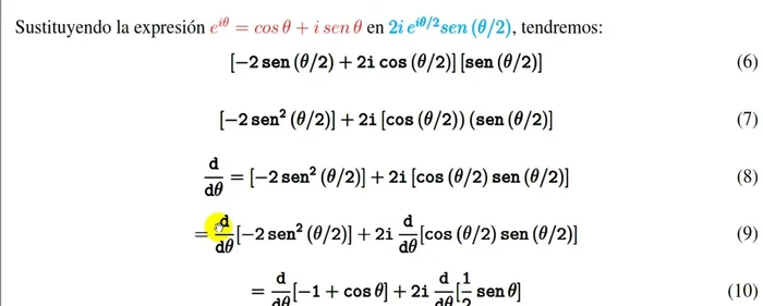 Derivar la expresión resultante con respecto a θ. Utilizar reglas de derivación y simplificaciones trigonométricas (identidades).