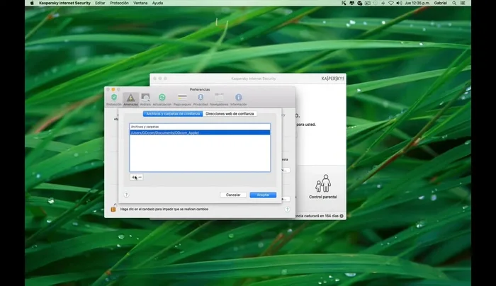 Haz clic en 'Abrir' y luego en 'Aceptar' para confirmar la exclusión.