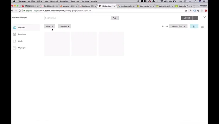Agregar el logo y otros elementos de branding en la parte superior.