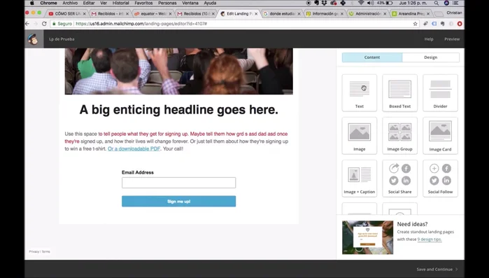 Agregar el logo y otros elementos de branding en la parte superior.