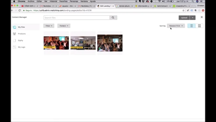 Agregar el logo y otros elementos de branding en la parte superior.