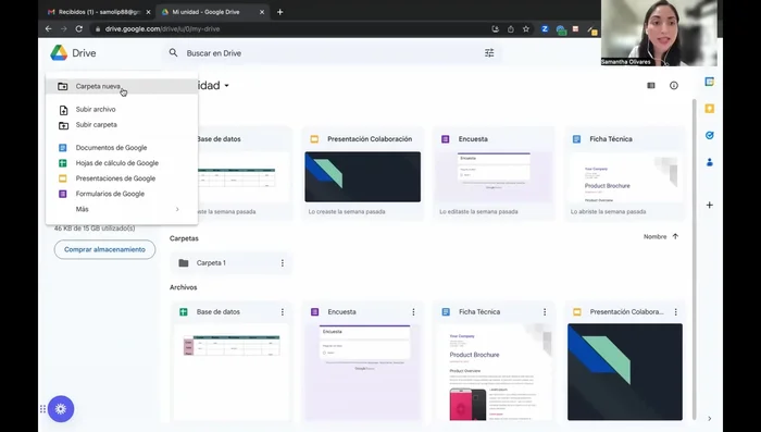 Crea un documento de Google: Haz clic en 'Documentos de Google' para comenzar a editar.